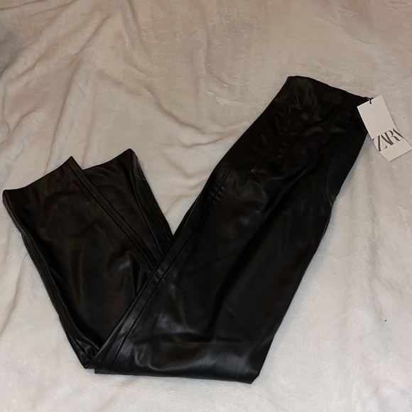 Zara Pants & Jumpsuits Zara Leather Pants Poshmark